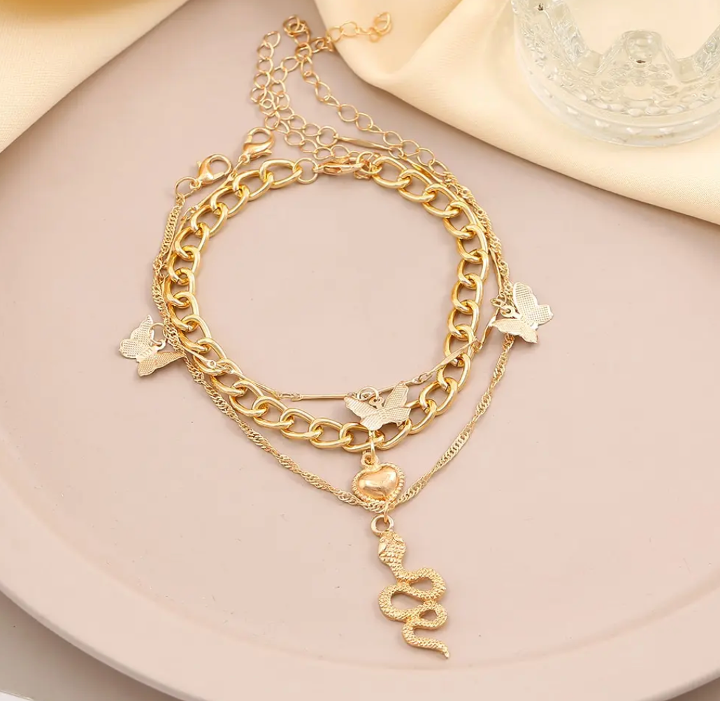 Golden Anklet Set